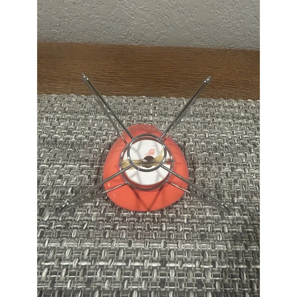 Miniature MCM Eames Chair Orange 5” Tall Wire Legs